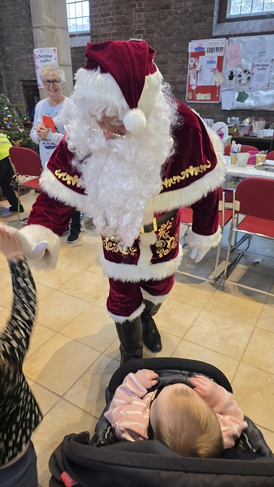 Santa visiting the Christmas party